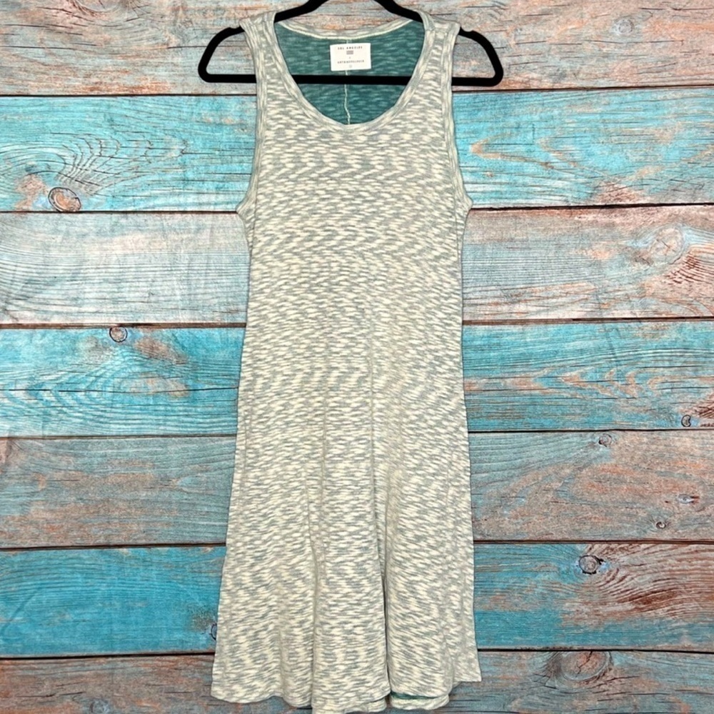 Anthropologie SOL ANGELES Green Marine Space Dye Tank‎ Dress M Coastal Chic Boho